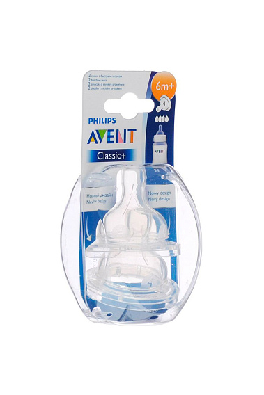 Philips AVENT / Соска быстрый поток (уп.2шт) SCF634/27  - фото 2